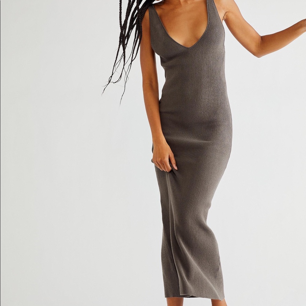 Free People Daniela sweater dress olive green